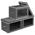 Homsorout Storage Bins with Lids - Fabric Storage Boxe with Window