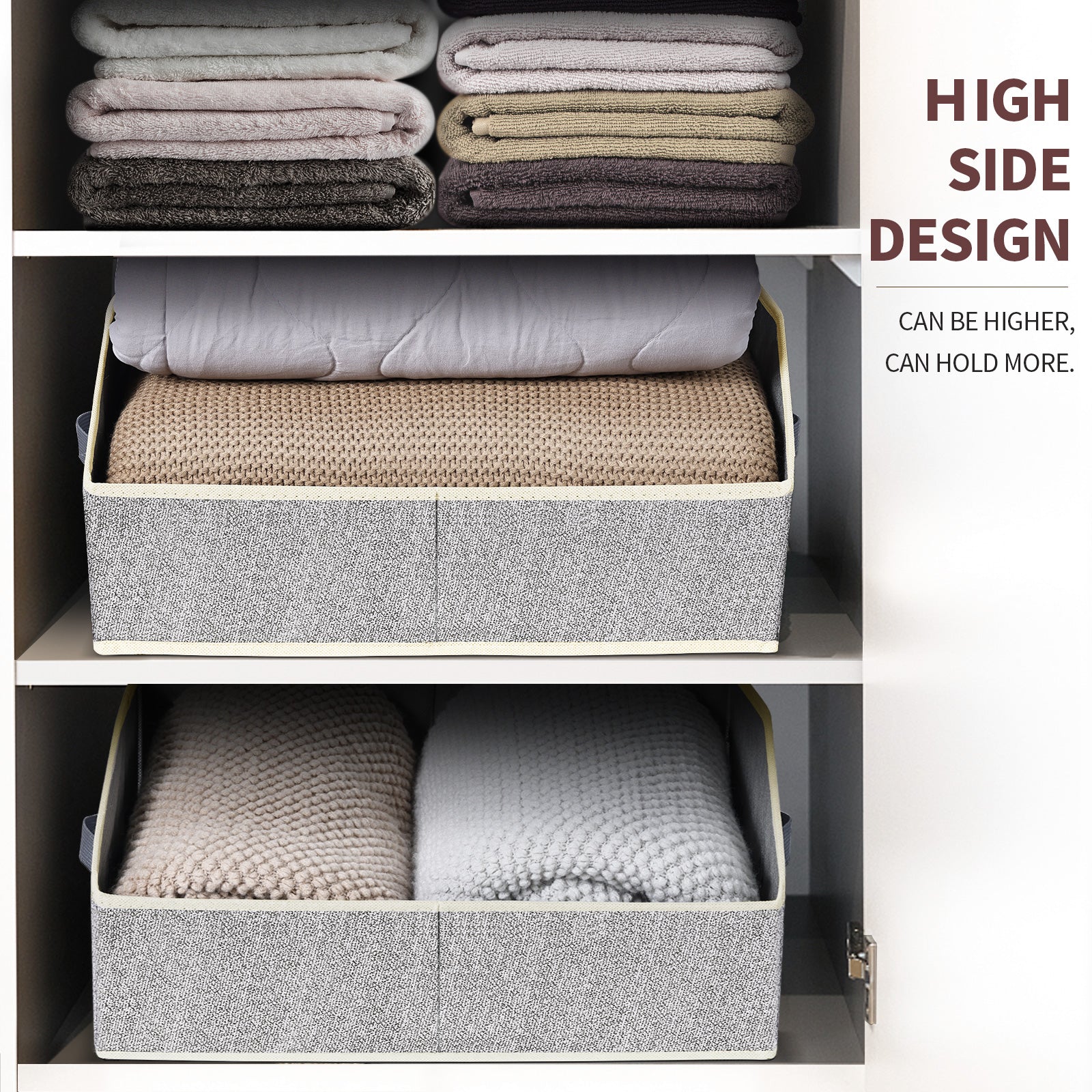 Homsorout 6 Packs Closet Organizers Bins