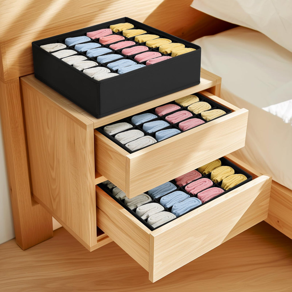 Joyoldelf Sock Drawer Organizer Divider 2 Packs Underwear Organizer