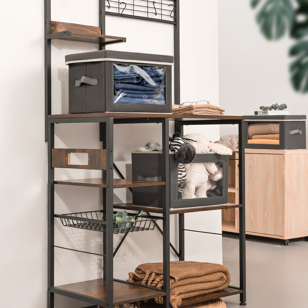 Homsorout Storage Bins with Lids - Fabric Storage Boxe with Window