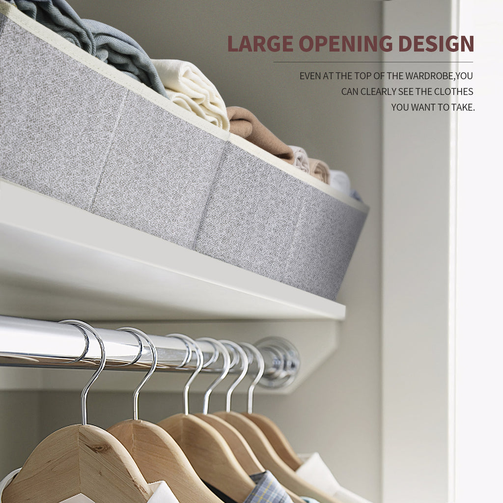Homsorout 6 Packs Closet Organizers Bins